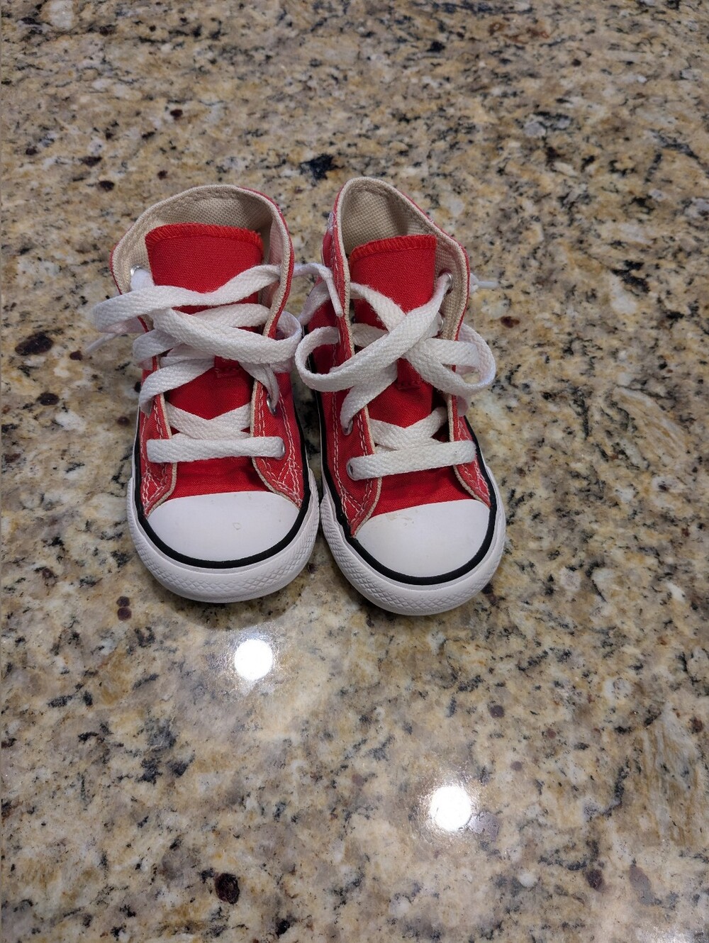 Red Kids Converse Canvas High-Top Sneakers - Comfortable Casual Shoes
